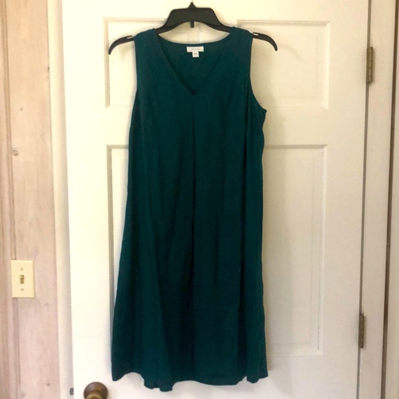 J. Jill Dresses J Jill Linen Dress Womens Xsmall Emerald Green